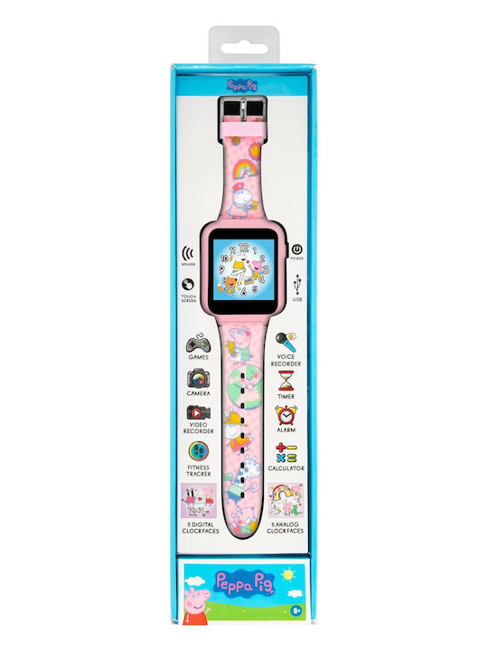 Disney Kinder-Digitaluhr Peppa Pig mit Kautschuk/Plastikarmband Rosa