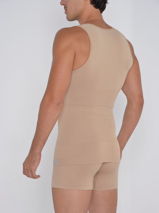 Shaper Ανδρική Φανέλα Αμάνικη σε Μπεζ Χρώμα