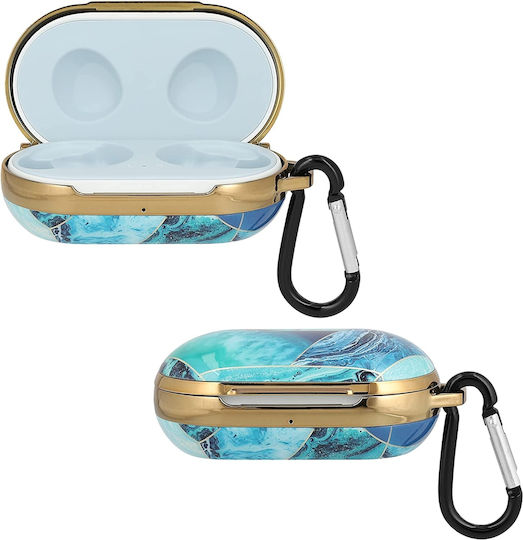 KWmobile Electroplated Калъф с кука Marble / Gold за Samsung Galaxy Buds / Buds+