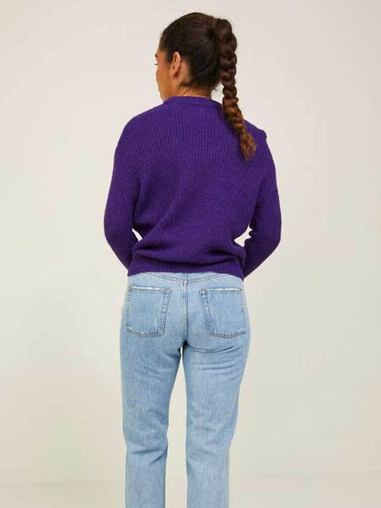 Jack & Jones Femeie Mânecă lungă Pulover Violet