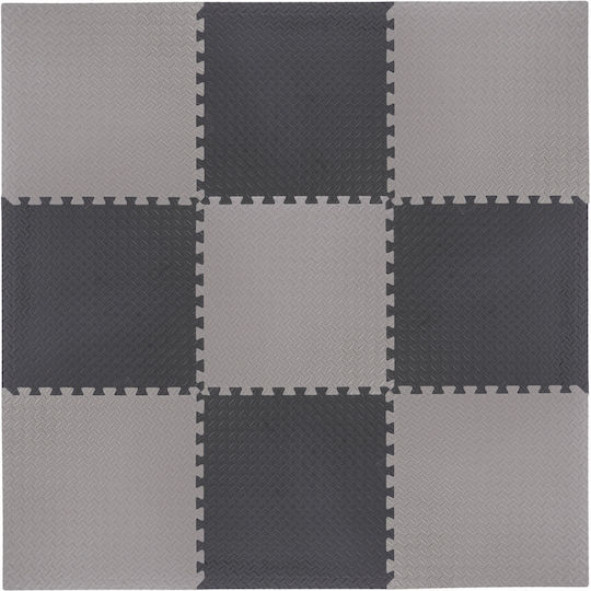 HMS MP12 Podele Puzzle de Gimnastică Gri 61x61x1.2cm 9buc