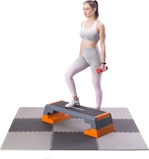 HMS MP12 Podele Puzzle de Gimnastică Gri 61x61x1.2cm 9buc