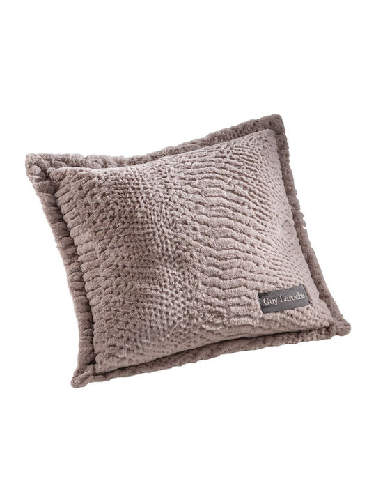 Guy Laroche Crusty Four-Seater Sofa Fur Throw 170x350cm Old Pink