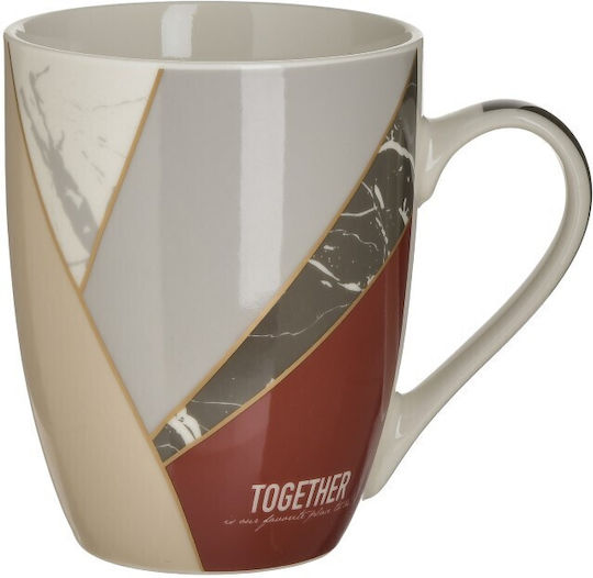 Click Becher aus Porzellan Mehrfarbig 340ml 4Stück