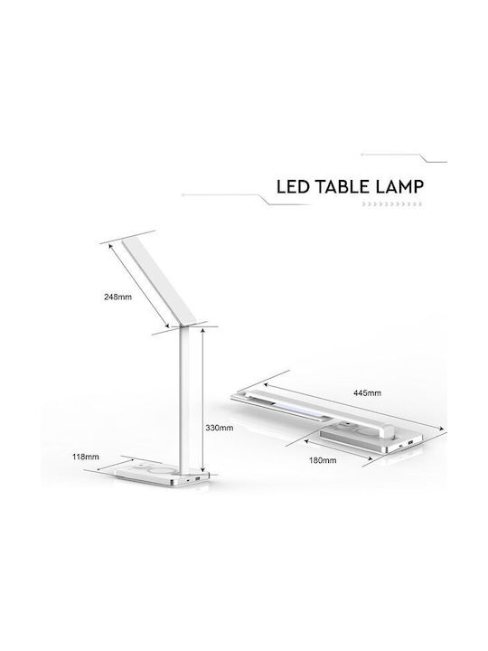 V-TAC LED Schreibtischlampe faltbar in Weiß Farbe