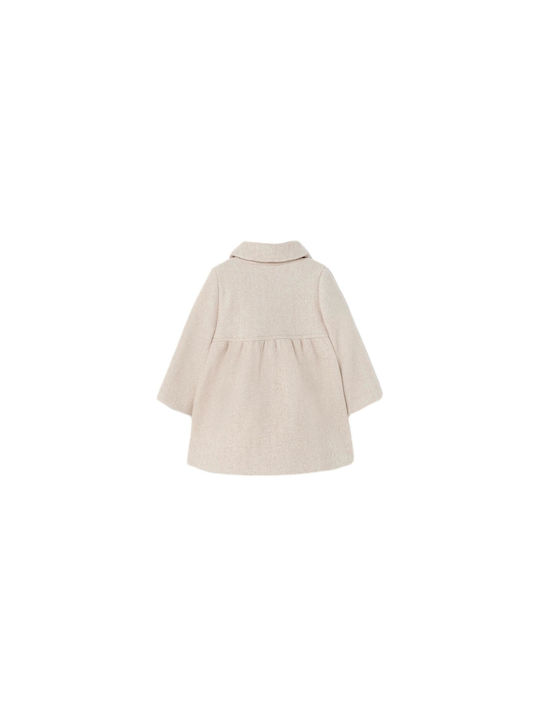 Mayoral Kids Coat Long Beige