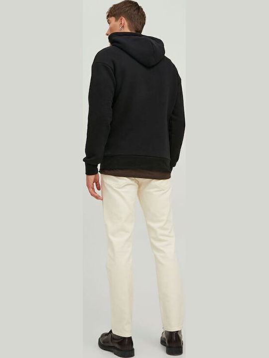 Jack & Jones Φούτερ Μαύρο με Κουκούλα
