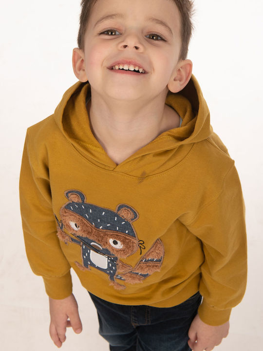 Kids Sweatshirt with Hood Yellow
