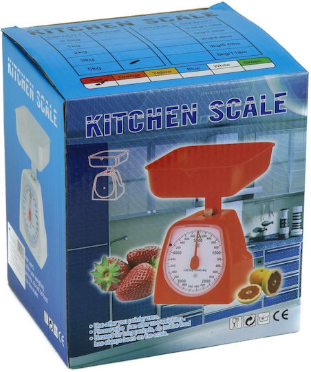 Viosarp Αναλογική Ζυγαριά Κουζίνας με Κάδο έως 5kg Red