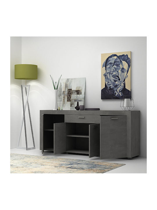 Joseph Holzsideboard mit Schubladen Anthrazit 177x40x76cm