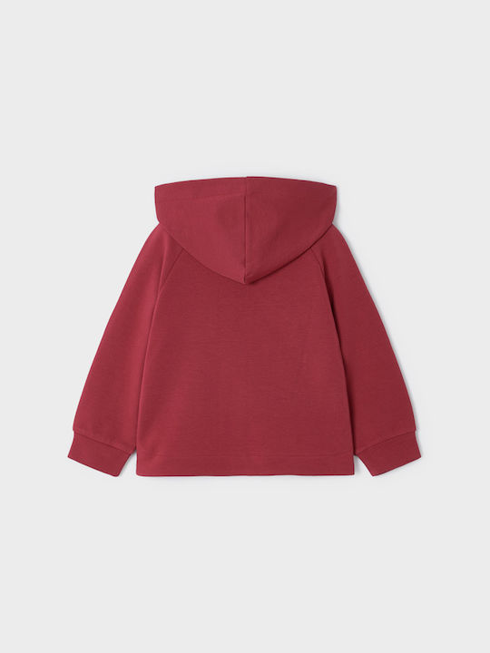 Mayoral Girls Hooded Sweatshirt with Zipper Red