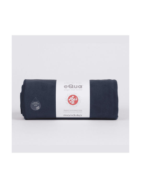 Manduka Equa Fitnesshandtuch Yoga Gym mit Mikrofaser Blau 183x67cm Midnight