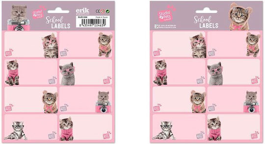 Grupo Erik Notebook Labels Pets Cats 16pcs