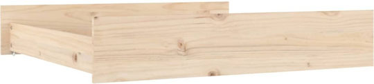vidaXL Bed Drawer made of Wood with Wheels in Beige Color 90x78x18cm 2pcs
