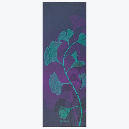 Gaiam Beginners Kit Στρώμα Γυμναστικής Yoga Lily Shadows με Ιμάντα Μεταφοράς & Block Αφρού (173x61x0.4cm)