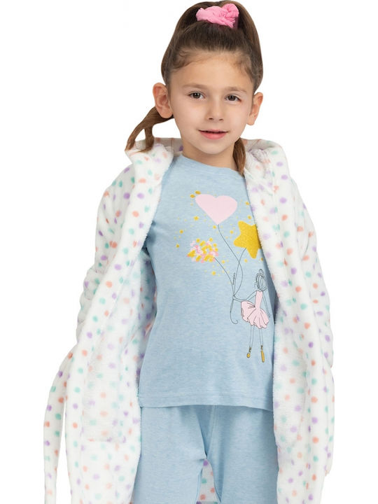 Energiers Παιδική Ρόμπα Χειμωνιάτικη Fleece Λευκή