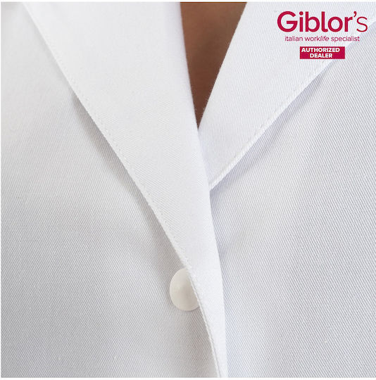 Giblor's Milly Γυναικεία Ιατρική Ρόμπα Λευκή Βαμβακερή