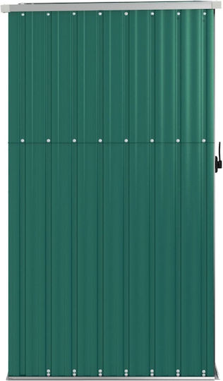 Metallic Garden Shed Galvanized Green M0.88xW0.89xH1.61m