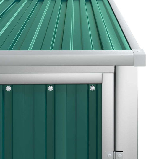Metallic Garden Shed Galvanized Green M0.88xW0.89xH1.61m