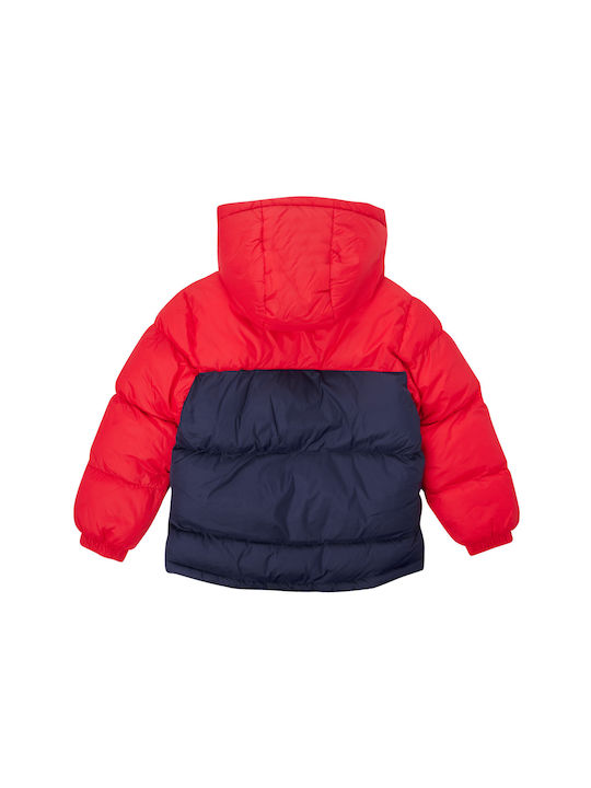 Kinderjacke Kurz mit Kapuze Rot
