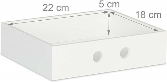 Relaxdays Wooden Desktop Drawer 2 Number of Spit 20x14x25cm White