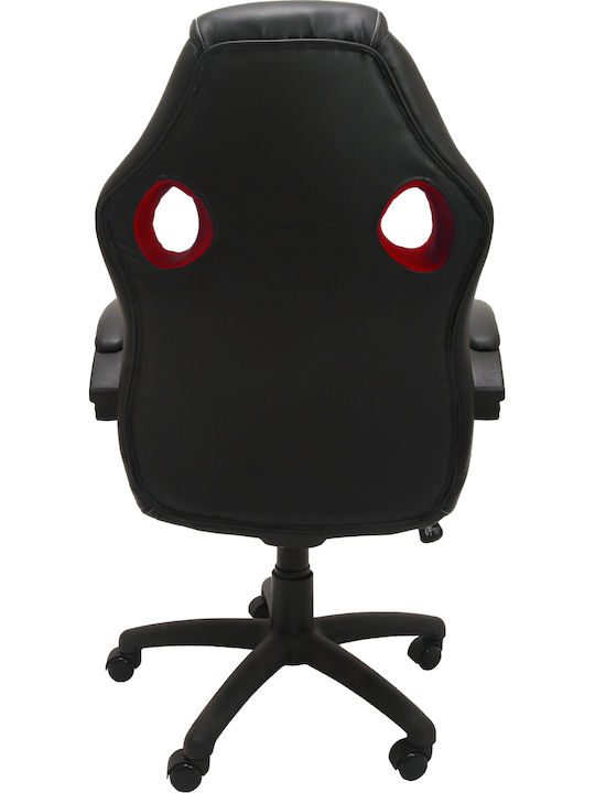 Topeshop Enzo Καρέκλα Gaming Δερματίνης Red - Black