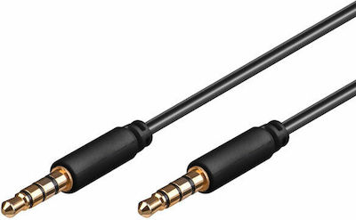 Goobay Καλώδιο TRRS 3,5 mm Stecker - 3,5 mm Stecker Schwarz 1.5m (63828)