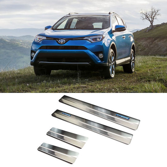 Carner Διακοσμητικά Εσωτερικά Μασπιέ Πόρτας για Toyota Rav4 2016-2018 / Toyota C-ΗR 2016+ Ηybrid Χρωμίου