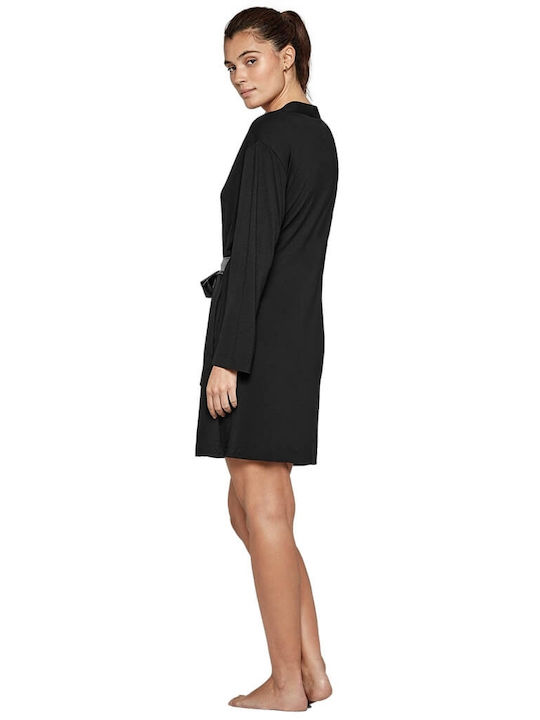 Impetus black women's robe 8671H87.020