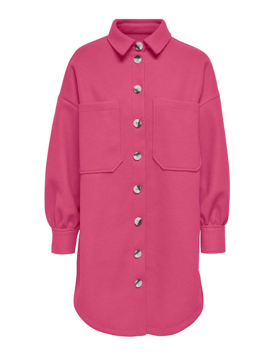 Trillion Γυναικείο Ροζ Overshirt Oversized