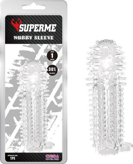 Chisa Novelties Nubby Sleeve Penis-Verlängerung Transparente 14.5cm