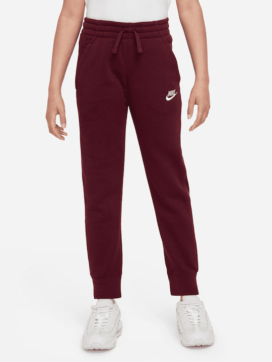 Kids Sweatpants Set Burgundy 2pcs Sportswear