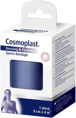 Cosmoplast Sport 8cm x 4m Elastic Bandaj 8cm x 4m Negru