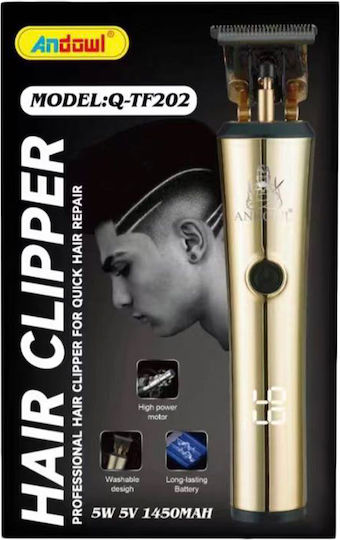 Andowl Rechargeable Hair Clipper Gold Q-TF202