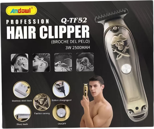 Andowl Rechargeable Hair Clipper Gold Q-TF52