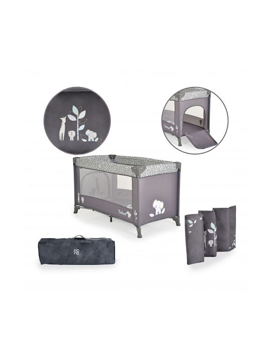 Moni Safari Playpen Graphite 125x65cm