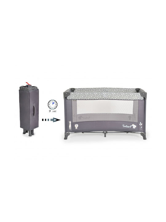 Moni Safari Playpen Graphite 125x65cm