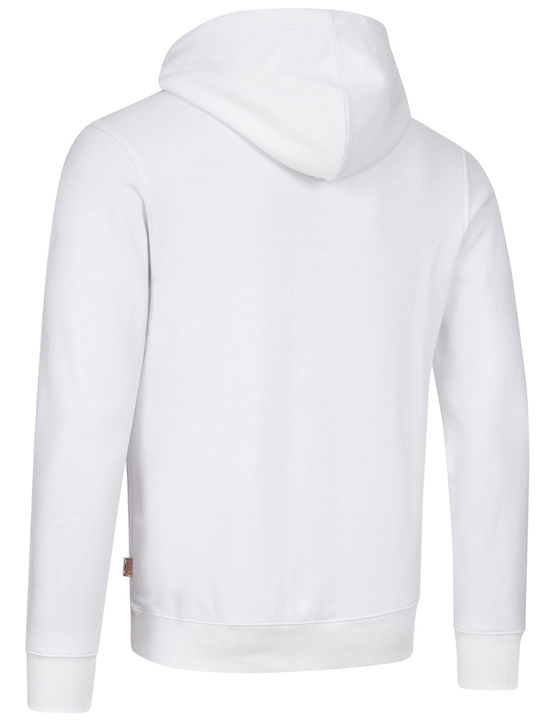 Lonsdale Claughton Men's Sweatshirt with Hood & Pockets White