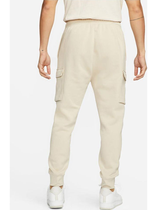 Sportswear Cargo Παντελόνι Φόρμας με Λάστιχο Μπεζ