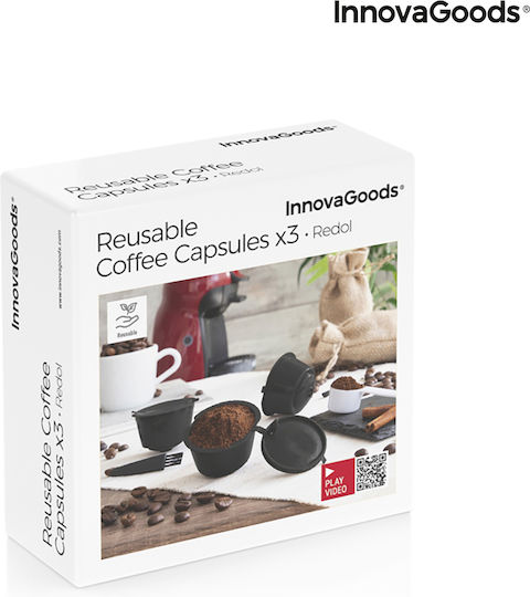 InnovaGoods Wiederbefüllbare Kapseln Redol Kompatibel mit Maschine Dolce Gusto 3Mützen