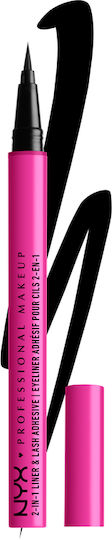 NYX Professional Makeup Stilou Eyeliner Rezistent La Apă Cu Adeziv Pentru Gene 1ml