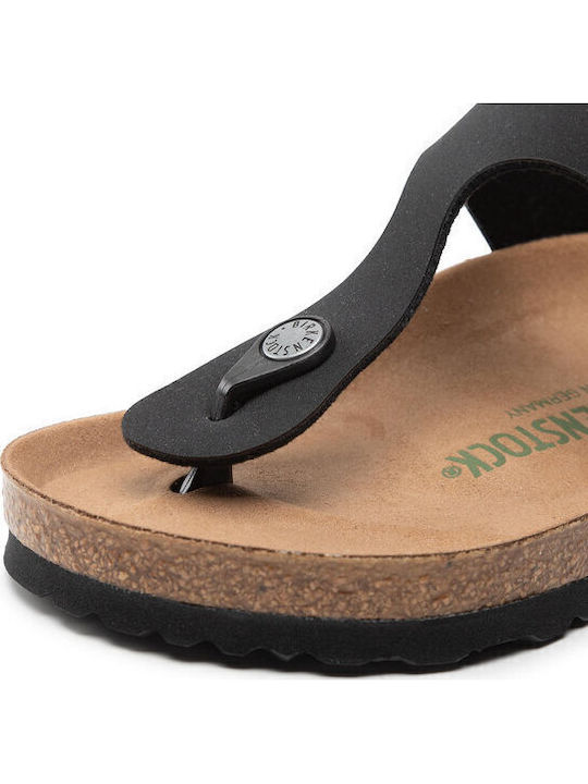 Gizeh Flache Sandalen für Damen Anatomisch in Schwarz Farbe Regelmäßig Passform