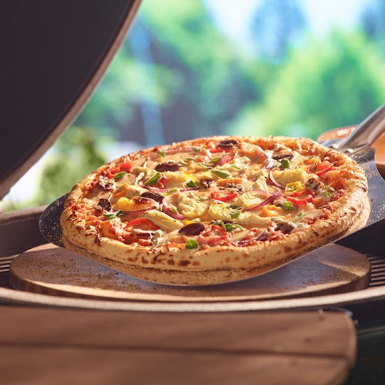 Big Green Egg Плоча за Печене Плочи за печене на пица Двулицево с Камък Плосък Повърхност 36x36x1.5см.
