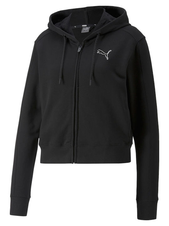 Women's Sweatshirt Jacket Hooded Black