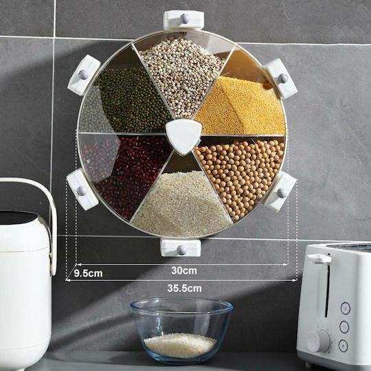 Διανεμητής Δημητριακών με 6 Δοχεία των 1.42lt Λίτρων