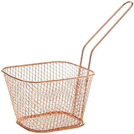 Atmosphera Frittierkorb Servierkorb Metallisch mit Abmessungen 17.5x8.5x14cm 1Stück