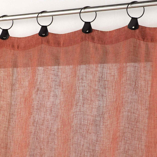Douceur d'Intérieur Perdea Cu Capse Tisse Linka Portocaliu Terracotta 140x240 cm