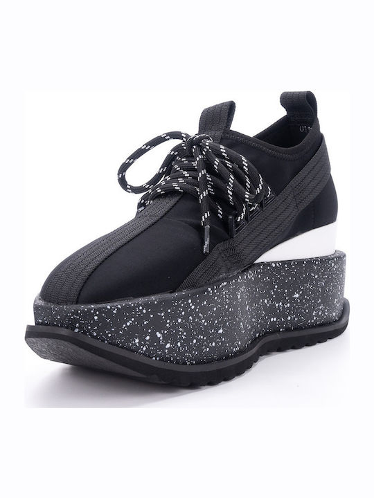 Leona Γυναικεία Flatforms Sneakers Μαύρα