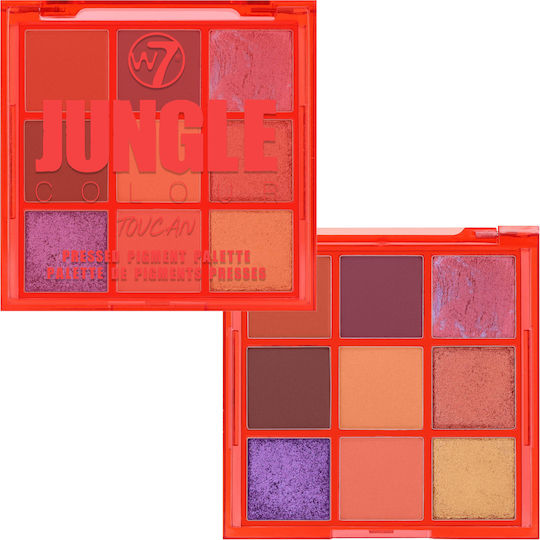 W7 Cosmetics Jungle Colour Eye Shadow Palette in Solid Form Toucan 8.1gr