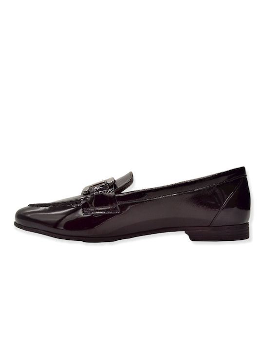 Hawkins Premium Patent Leather Women's Moccasins in Black Color